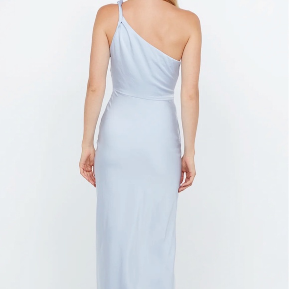 dusty blue pattern bridesmaid dress BABARONI Scoop Neck Spaghetti Straps Long Chiffon Dresses Mint Green, Mint Green / US0
